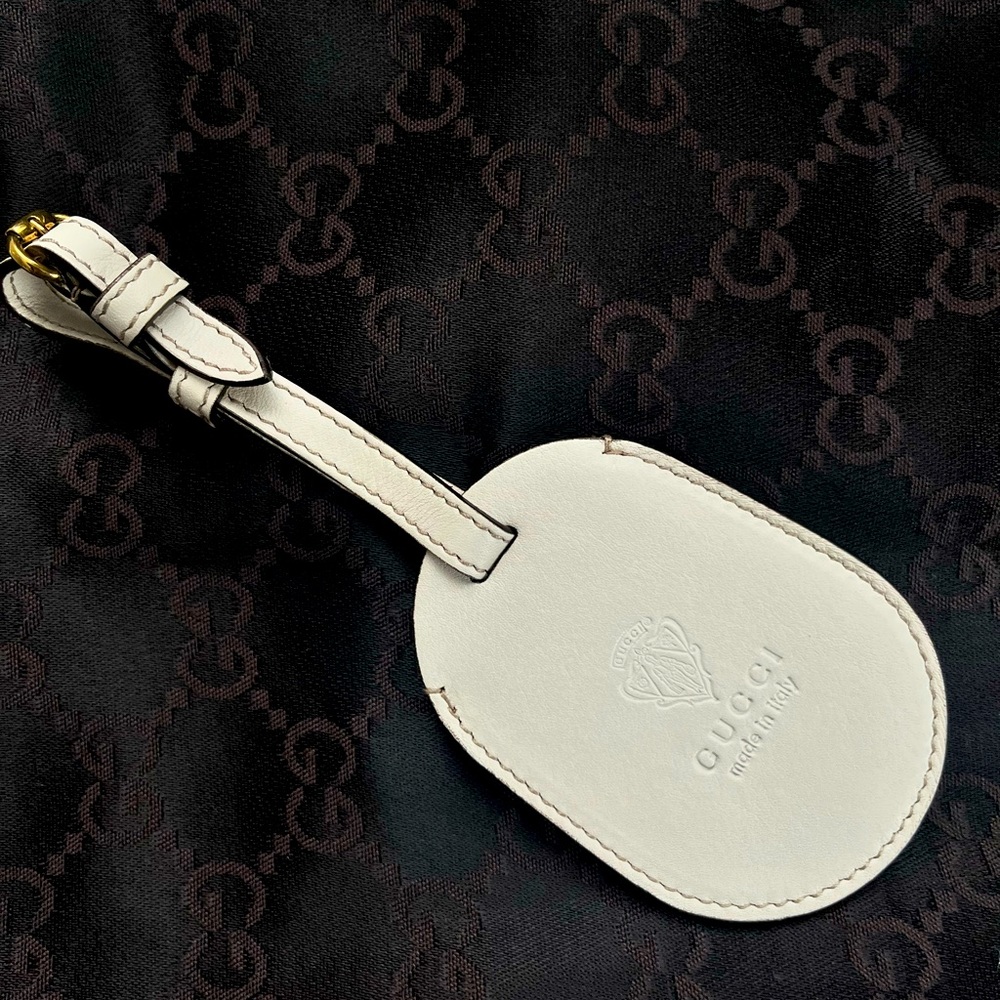 NWOT Gucci Leather Luggage Tag